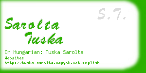 sarolta tuska business card